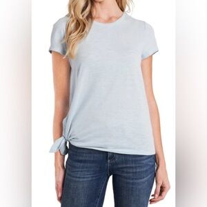 CeCe Side Tie Slub T-Shirt L NWT